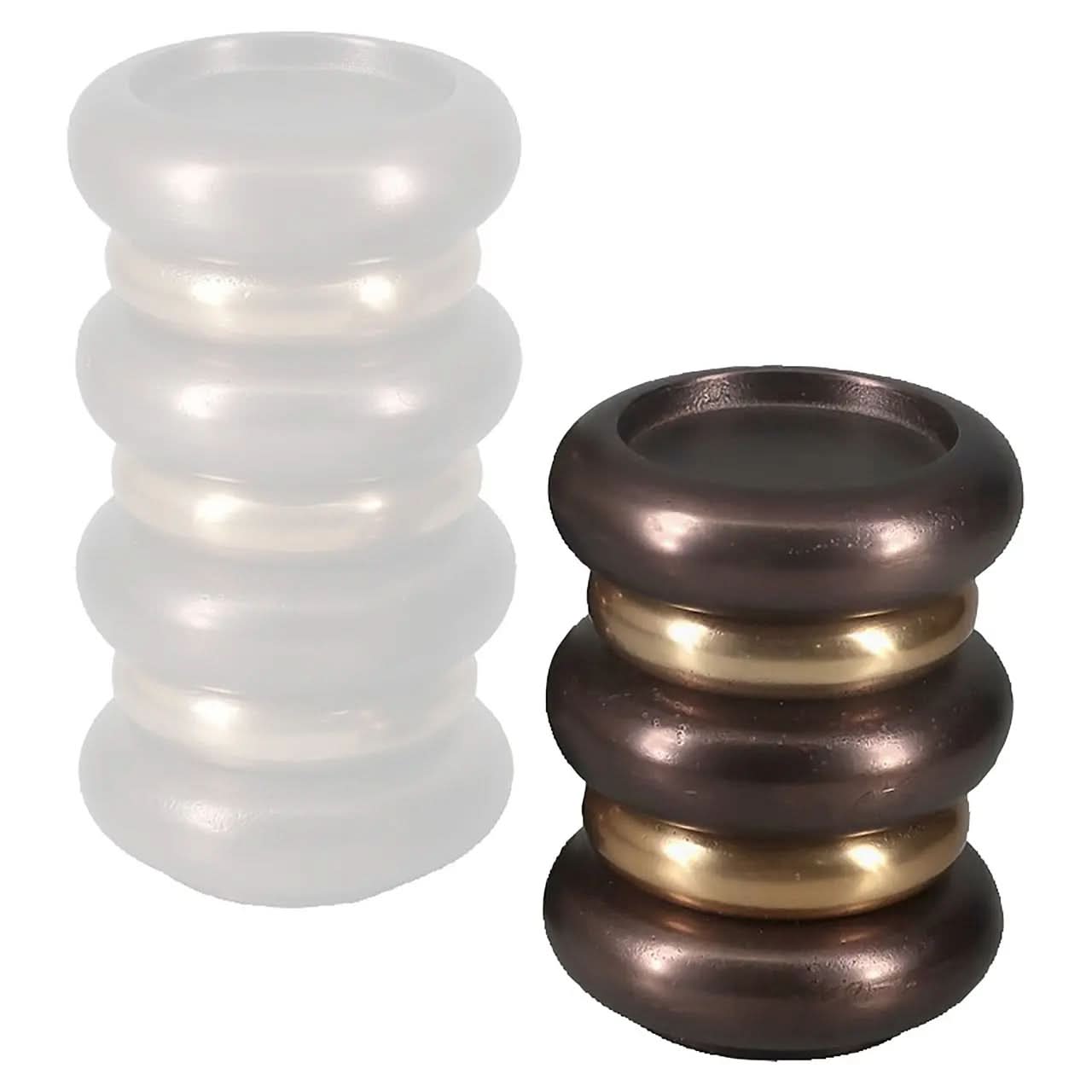 Richmond Interiors Eve Bronze Small Candle Holder   Nicholas John Interiors