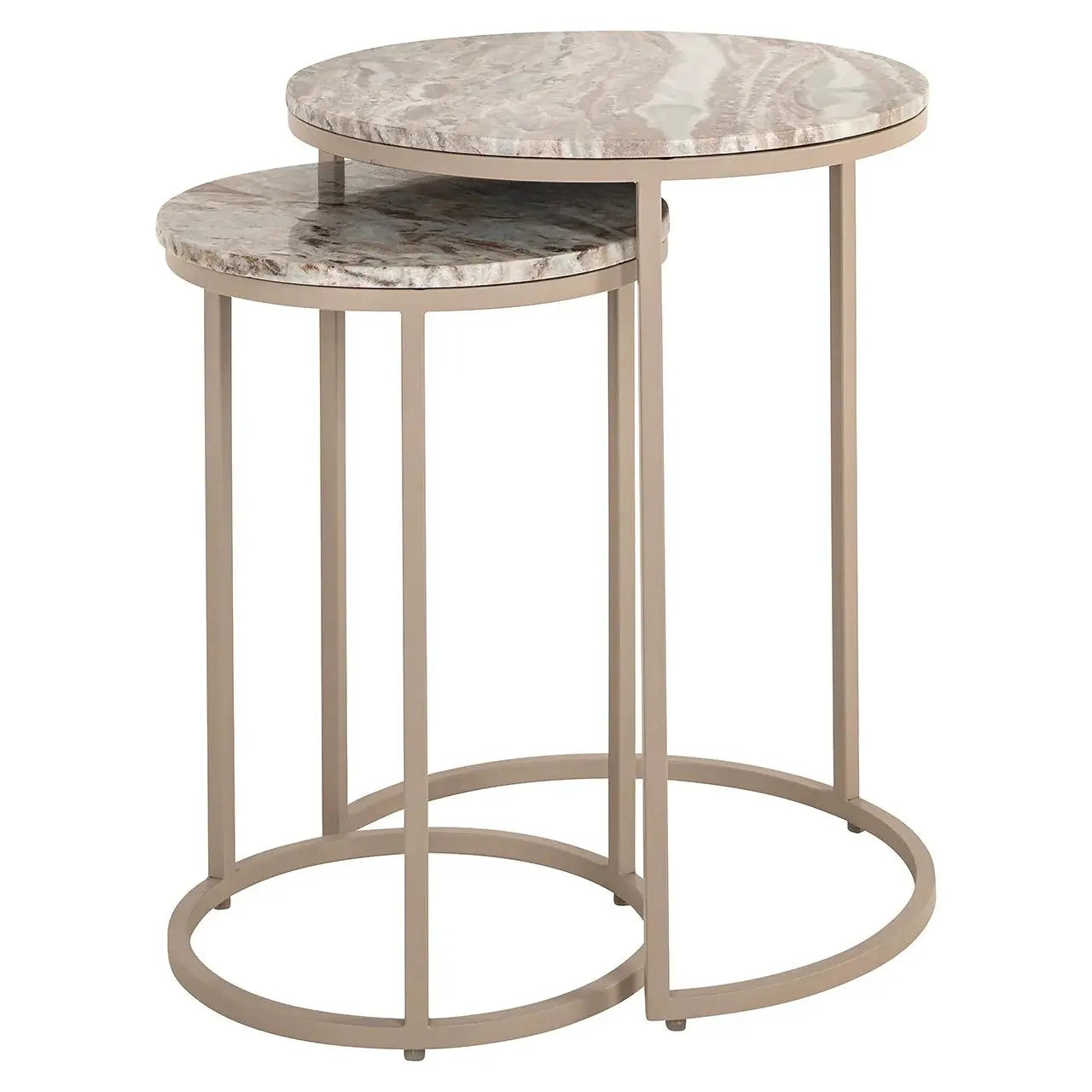 Richmond Interiors Fairfax Blush Beige End Table (Set of 2)   Nicholas John Interiors