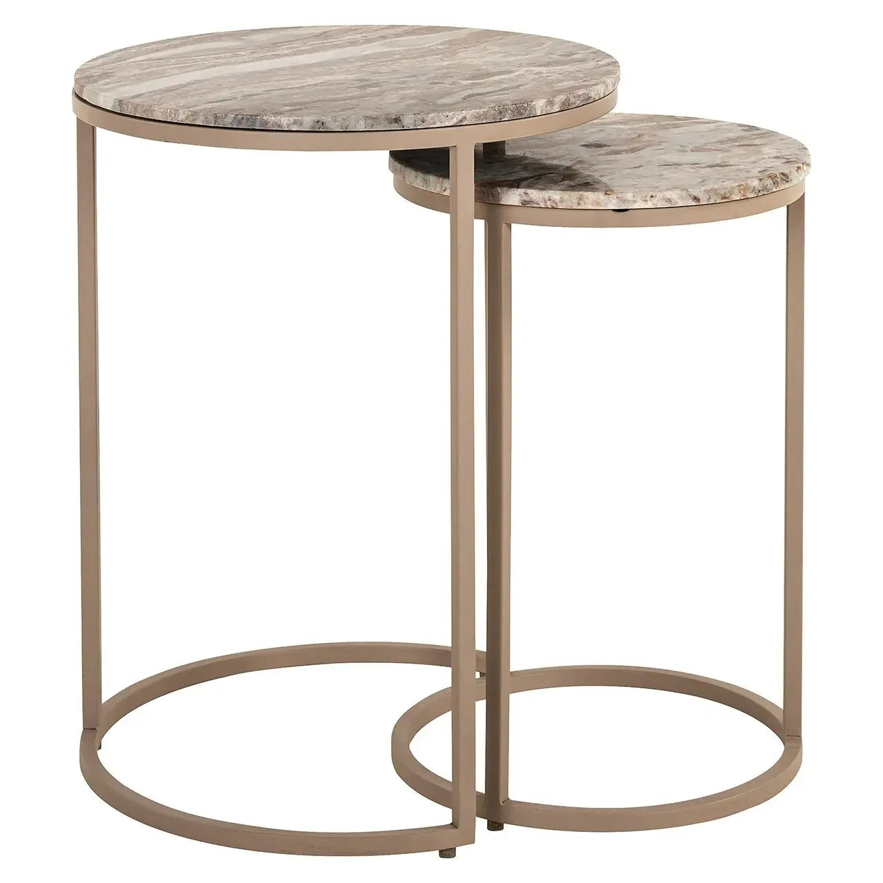 Richmond Interiors Fairfax Blush Beige End Table (Set of 2)   Nicholas John Interiors
