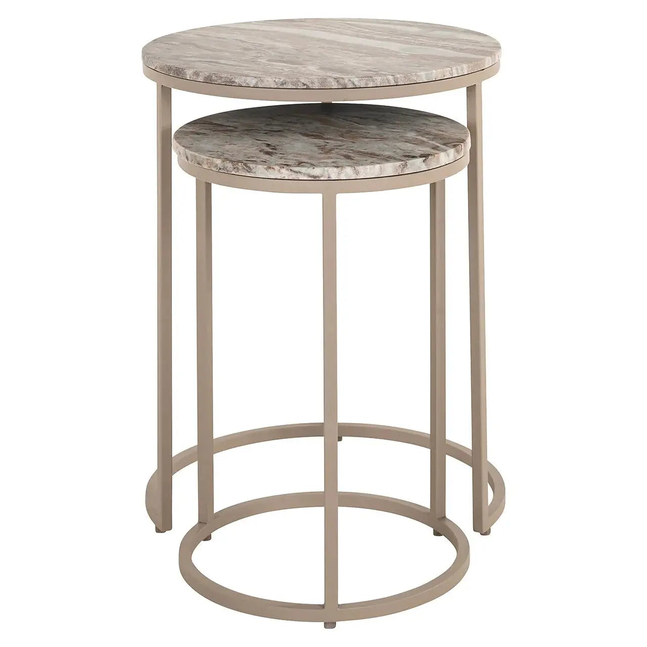 Richmond Interiors Fairfax Blush Beige End Table (Set of 2)   Nicholas John Interiors