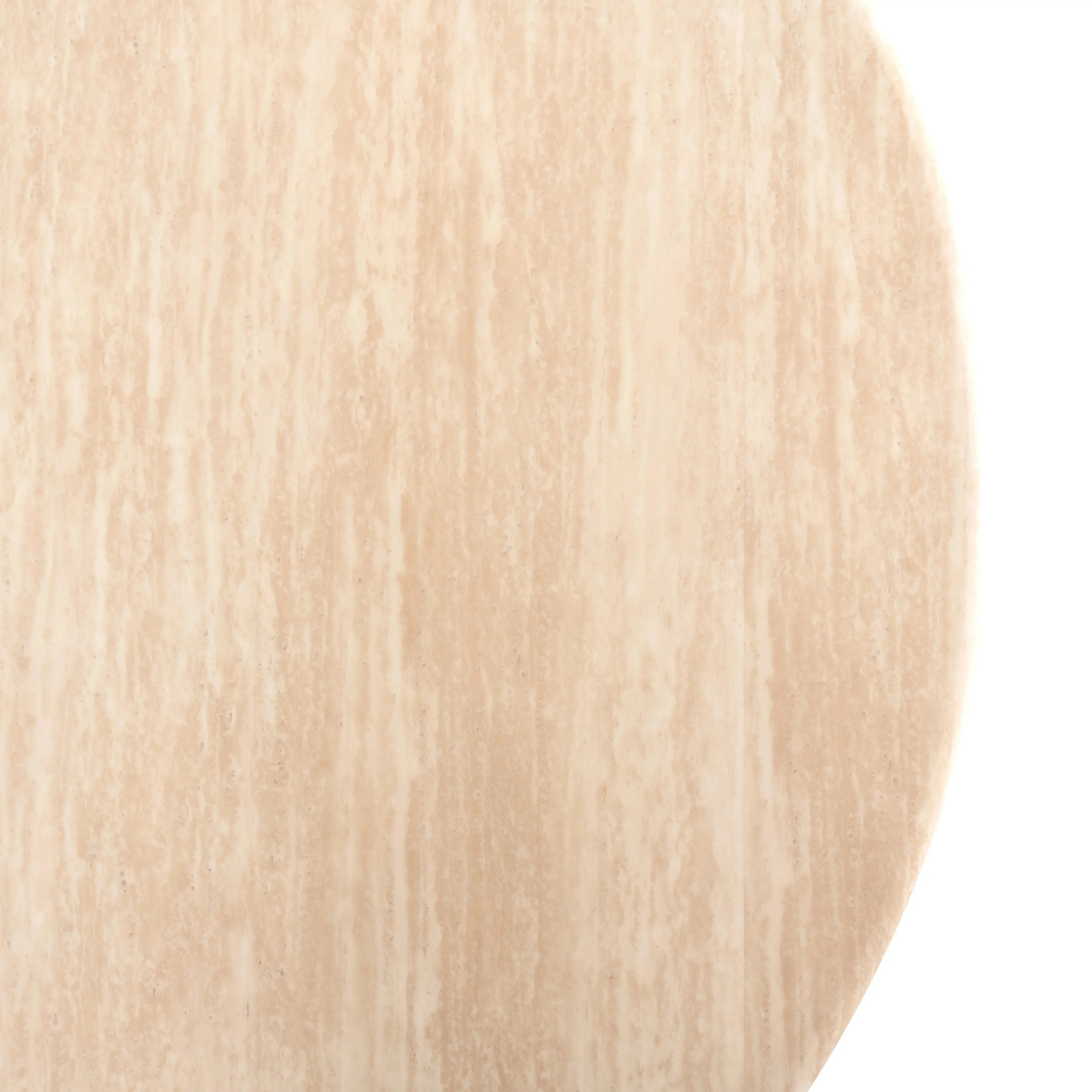 Richmond Interiors Fictus Dining Table 140cm Faux Travertine in Beige  Nicholas John Interiors