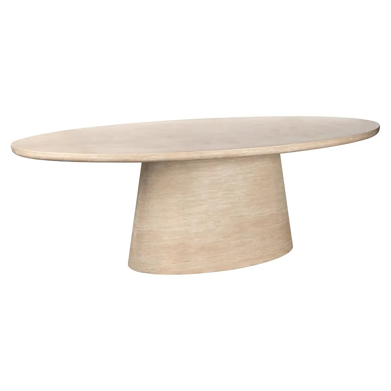 Richmond Interiors Fictus Dining Table 240cm Travertine in Beige   Nicholas John Interiors