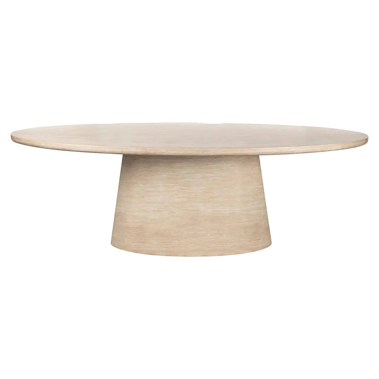 Richmond Interiors Fictus Dining Table 240cm Travertine in Beige   Nicholas John Interiors