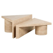 Richmond Interiors Fictus Set of 2 Coffee Table in Beige  Nicholas John Interiors