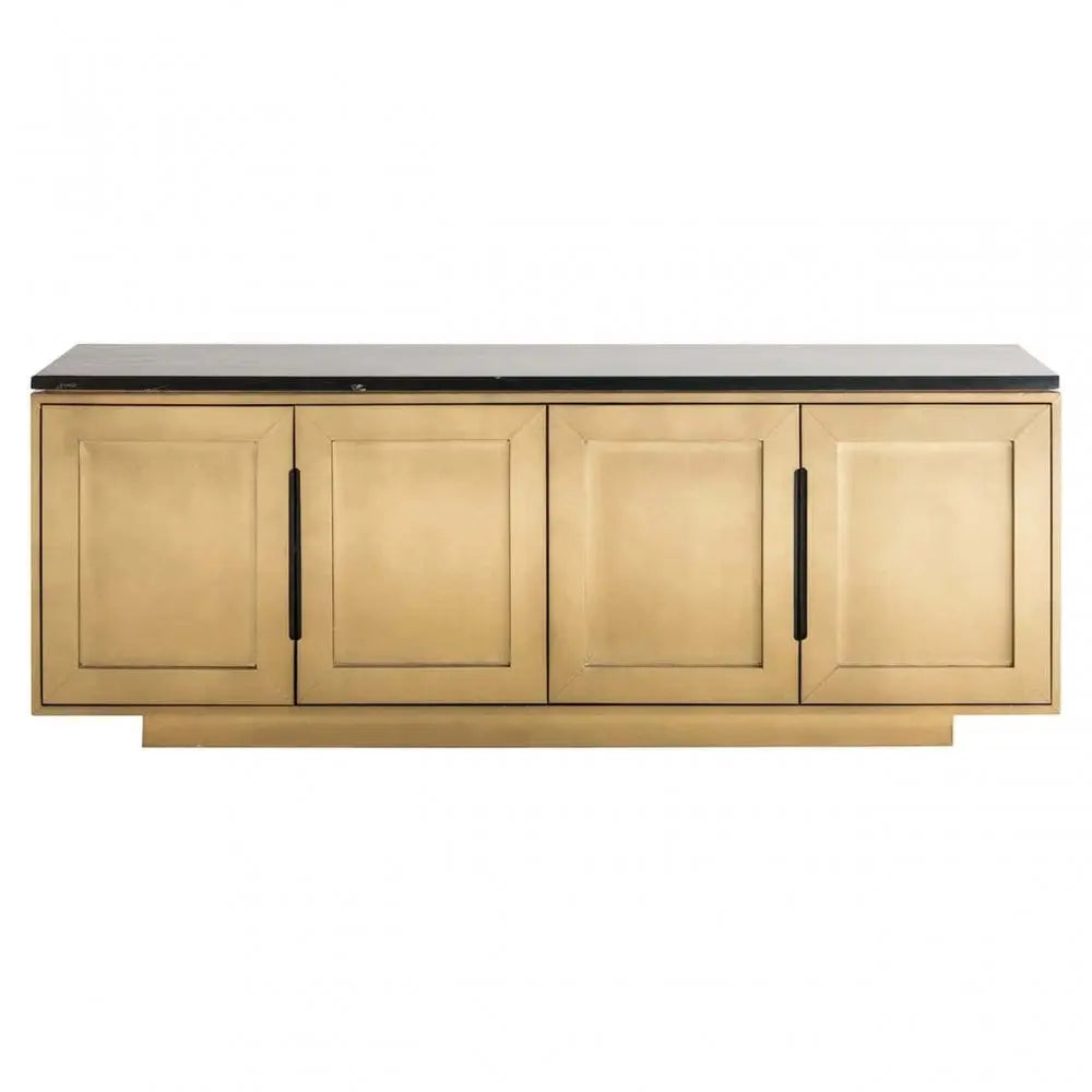 Richmond Interiors Finsbury Black/Gold Sideboard   Nicholas John Interiors