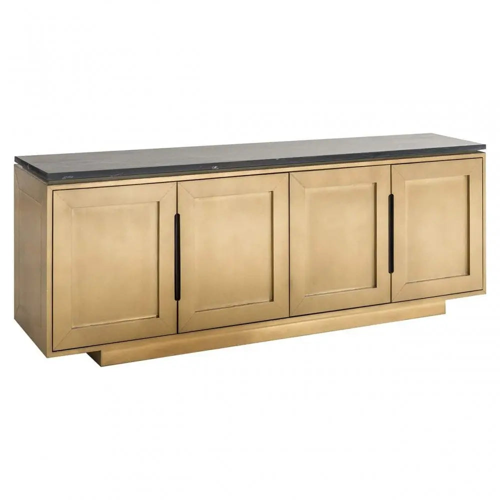 Richmond Interiors Finsbury Black/Gold Sideboard   Nicholas John Interiors