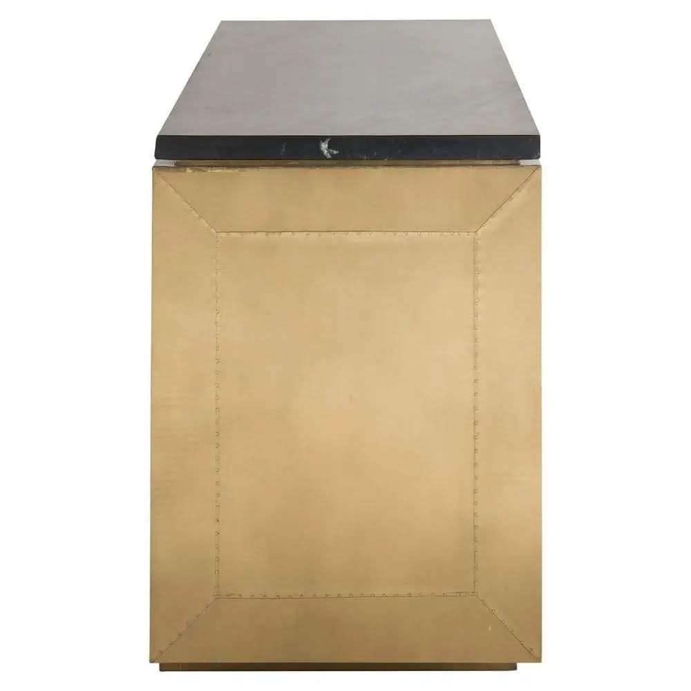 Richmond Interiors Finsbury Black/Gold Sideboard   Nicholas John Interiors