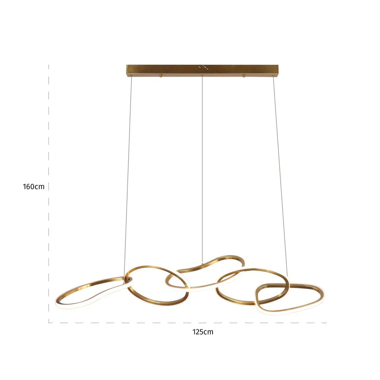 Richmond Interiors Flyn Chandelier in Brushed Gold