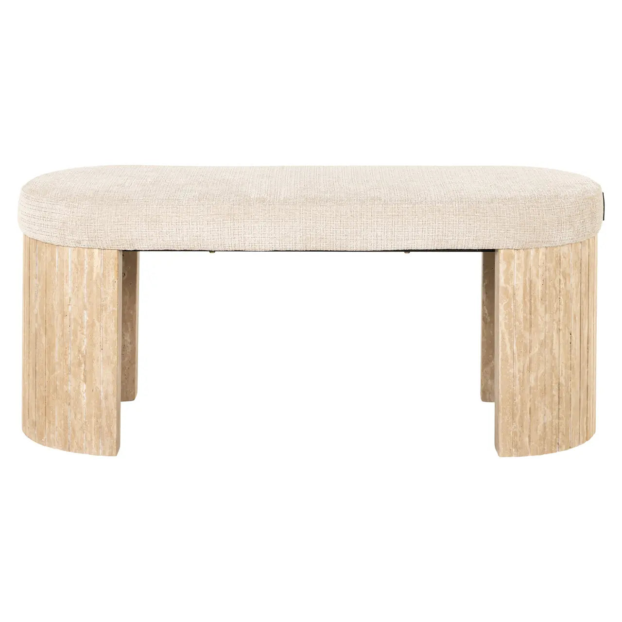 Richmond Interiors Gallice Beige Bench   Nicholas John Interiors