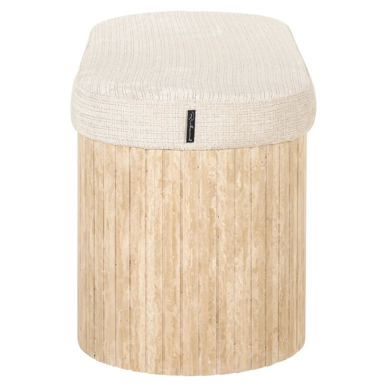 Richmond Interiors Gallice Beige Bench   Nicholas John Interiors