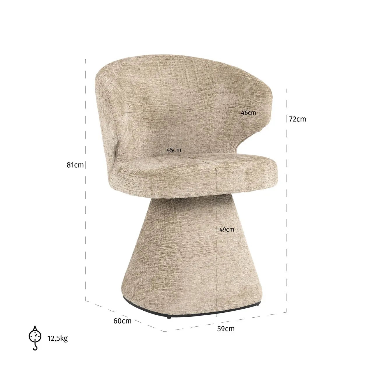 Richmond Interiors Gatsbi Chair in Desert Fusion – Modern Chenille Accent or Dining Chair   Nicholas John Interiors