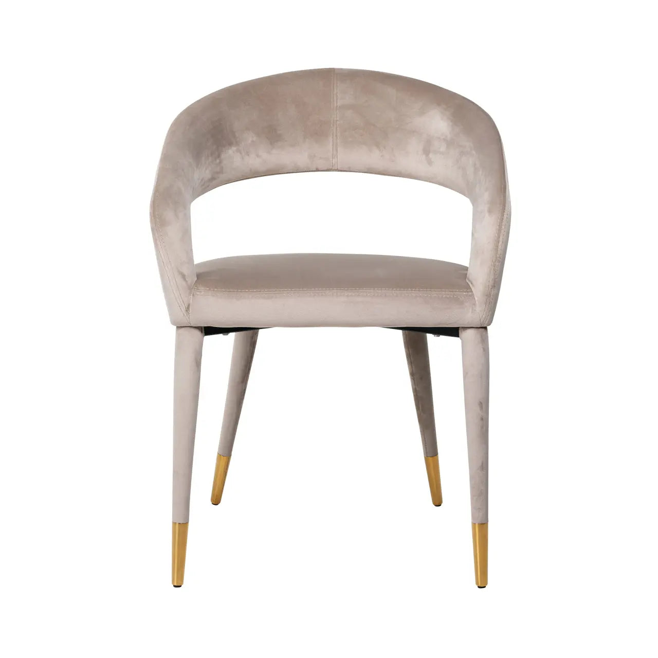 Richmond Interiors Gia Khaki Velvet Fire Retardant Dining Chair   Nicholas John Interiors