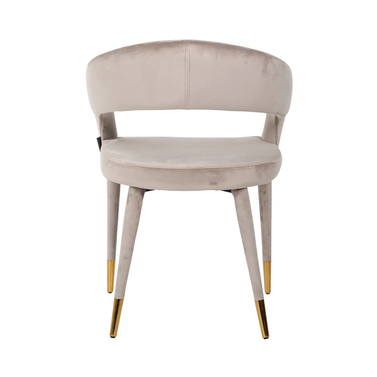 Richmond Interiors Gia Khaki Velvet Fire Retardant Dining Chair   Nicholas John Interiors