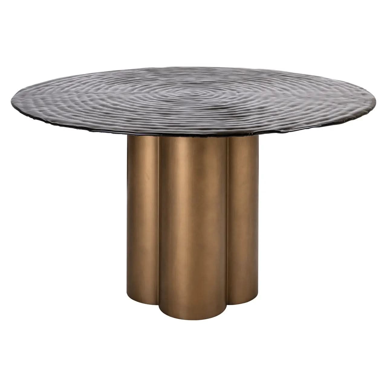 Richmond Interiors Glastonburry Gold Antique 135cm Dining Table   Nicholas John Interiors