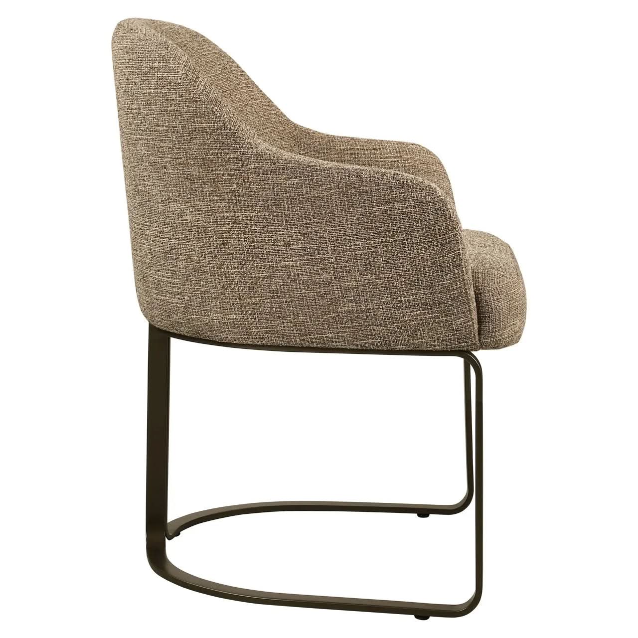 Richmond Interiors Hadley Brown Tweed Dining Chair   Nicholas John Interiors