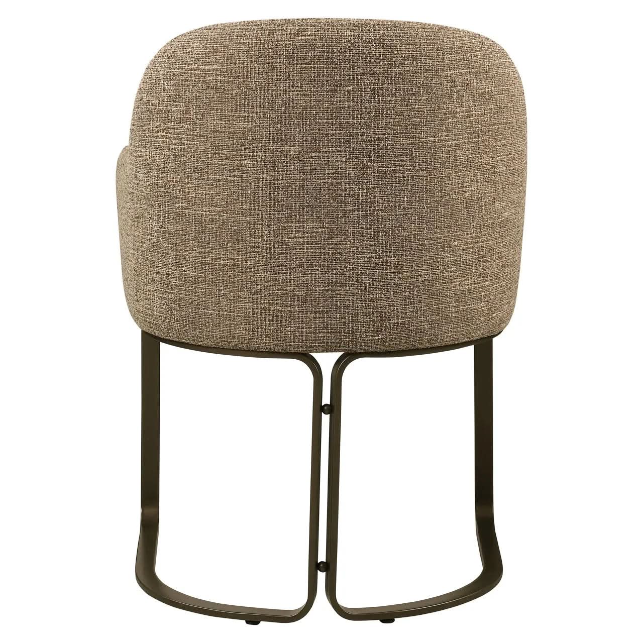Richmond Interiors Hadley Brown Tweed Dining Chair   Nicholas John Interiors