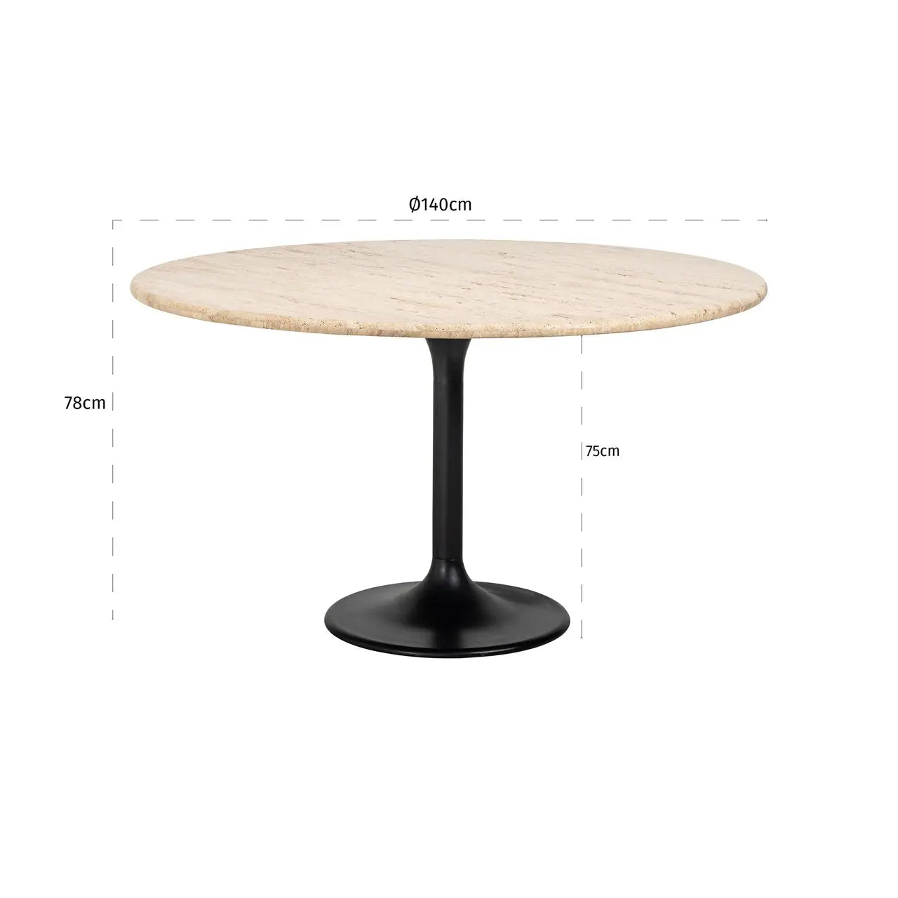 Richmond Interiors Hampton 140cm Dining Table in Black   Nicholas John Interiors