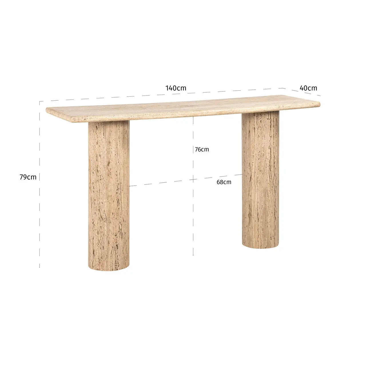 Richmond Interiors Hampton Console Table in Sand   Nicholas John Interiors