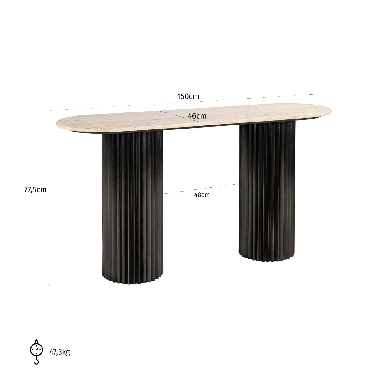 Richmond Interiors Hampton Luxury Console Table  Nicholas John Interiors
