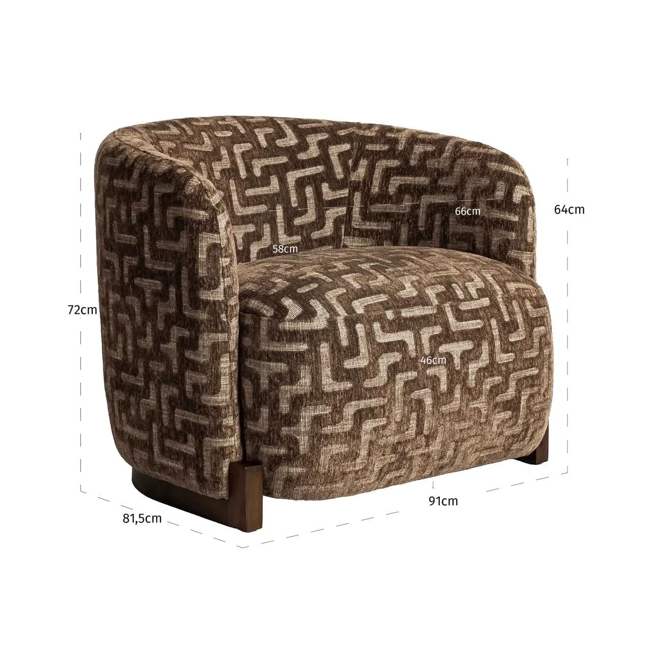 Richmond Interiors Hannah Brown Labyrinth Lounge Chair   Nicholas John Interiors