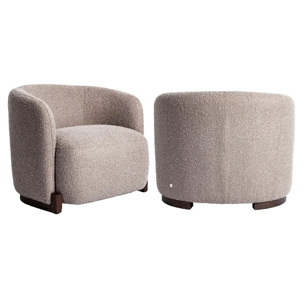 Richmond Interiors Hannah Mocca Chunky Lounge Chair   Nicholas John Interiors