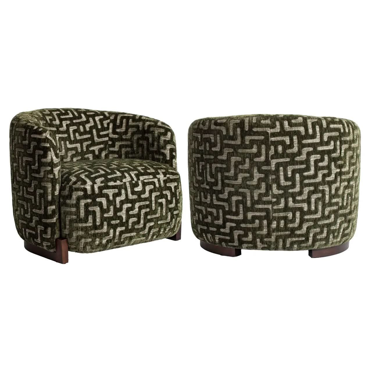 Richmond Interiors Hannah Moss Labyrinth Lounge Chair   Nicholas John Interiors