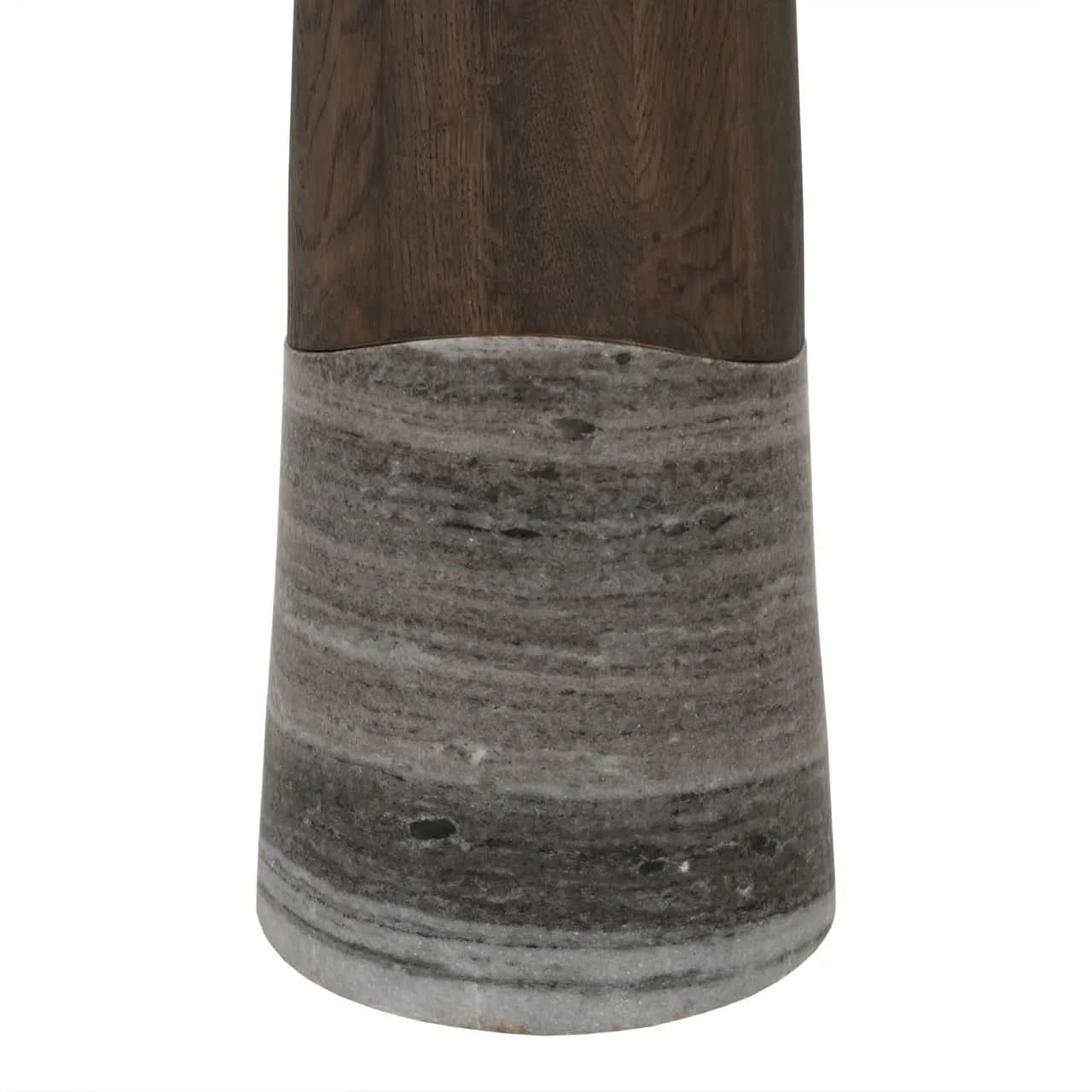 Richmond Interiors Harper Smoked Charchoal Bar Table   Nicholas John Interiors