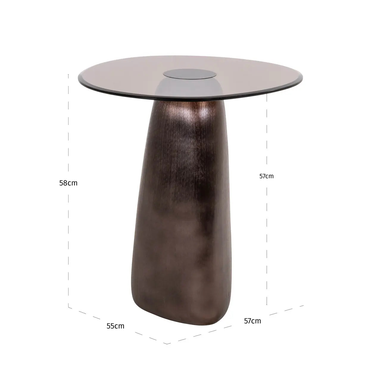 Richmond Interiors Hayden Bronze End Table   Nicholas John Interiors