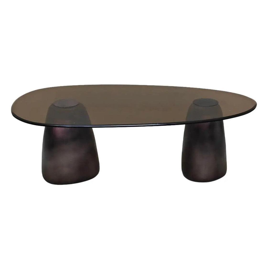 Richmond Interiors Hayden Bronze Oval Coffee Table   Nicholas John Interiors
