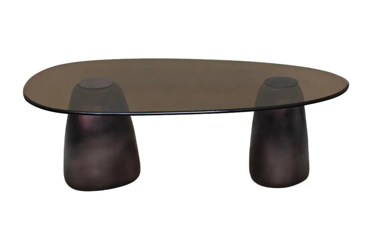 Richmond Interiors Hayden Bronze Oval Coffee Table   Nicholas John Interiors