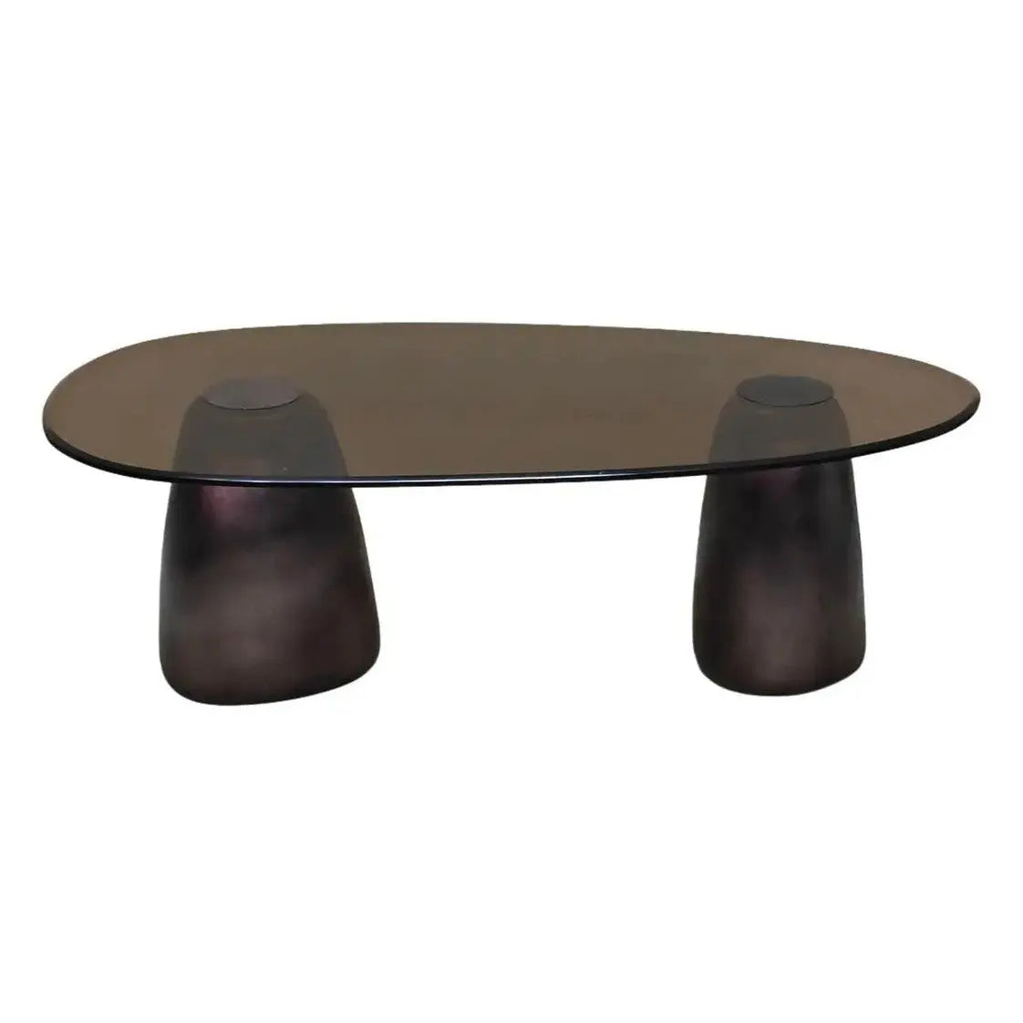 Richmond Interiors Hayden Bronze Oval Coffee Table   Nicholas John Interiors
