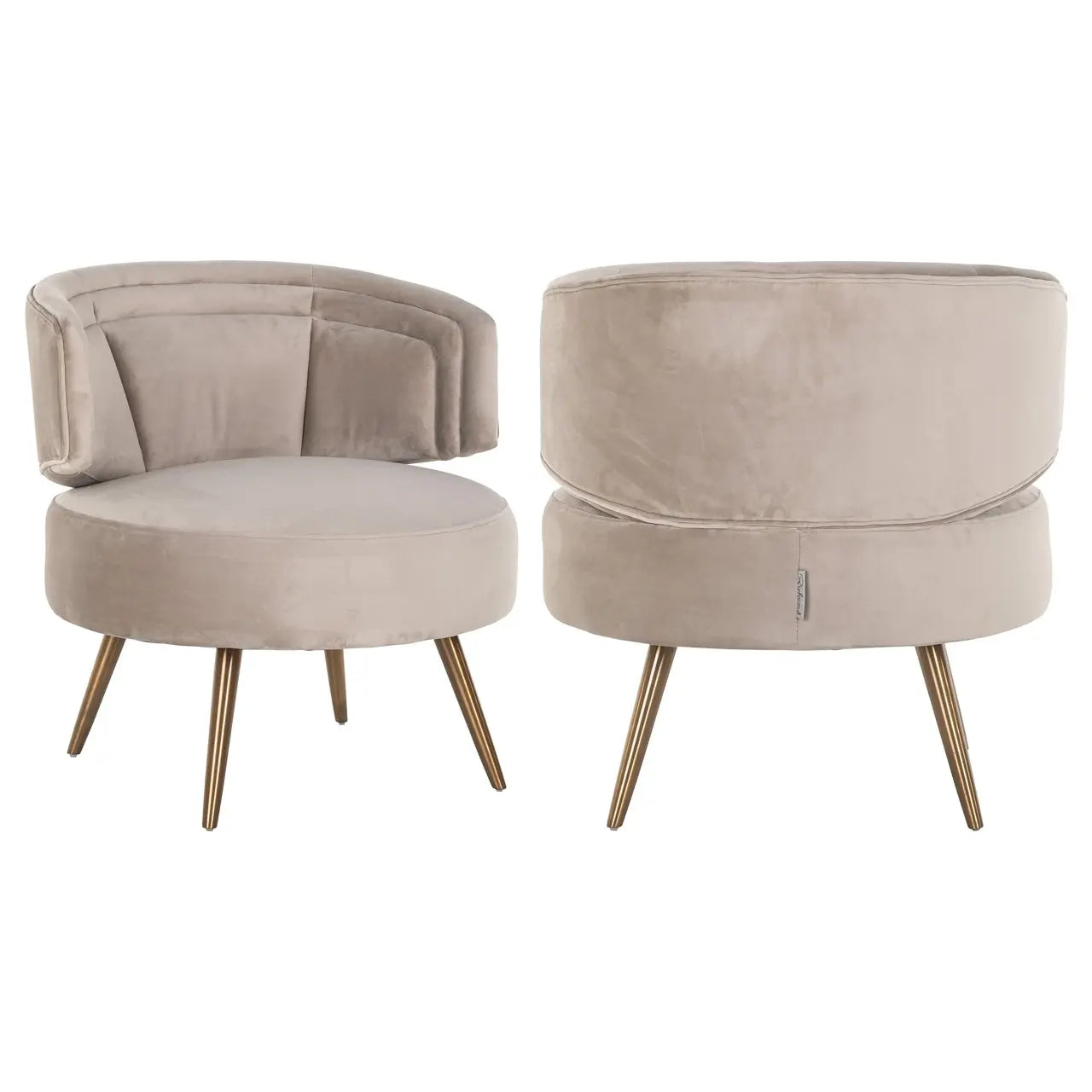 Richmond Interiors Hazel Khaki Velvet Lounge Chair  Nicholas John Interiors