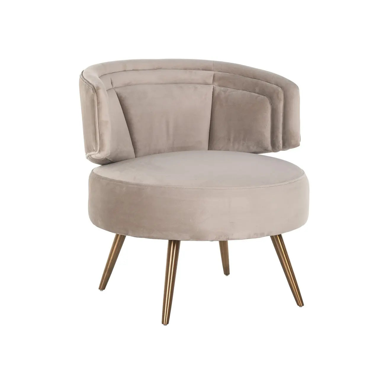 Richmond Interiors Hazel Khaki Velvet Lounge Chair  Nicholas John Interiors