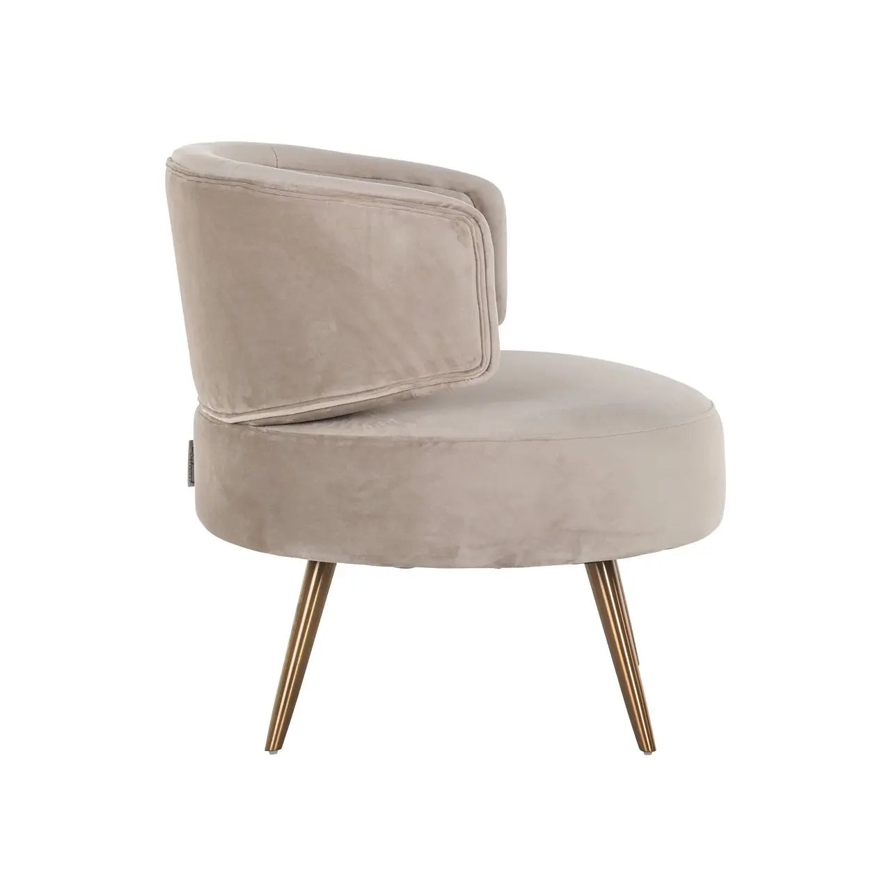 Richmond Interiors Hazel Khaki Velvet Lounge Chair  Nicholas John Interiors