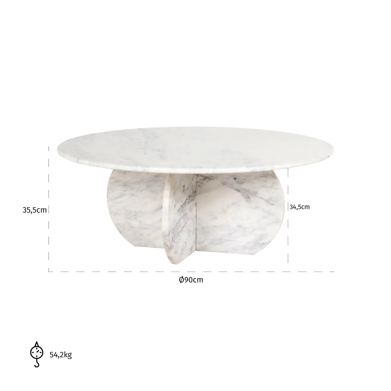 Richmond Interiors Holmes Coffee Table in White  Nicholas John Interiors