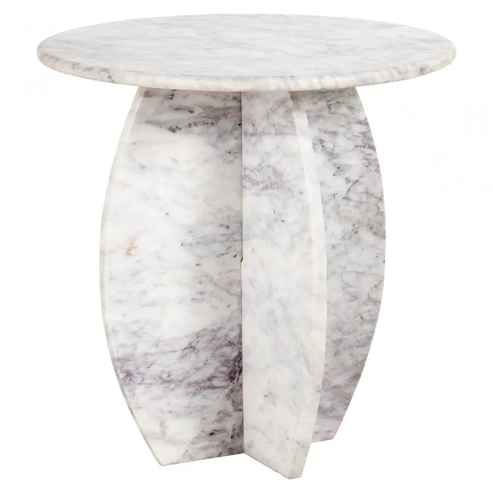 Richmond Interiors Holmes White 50cm End Table   Nicholas John Interiors