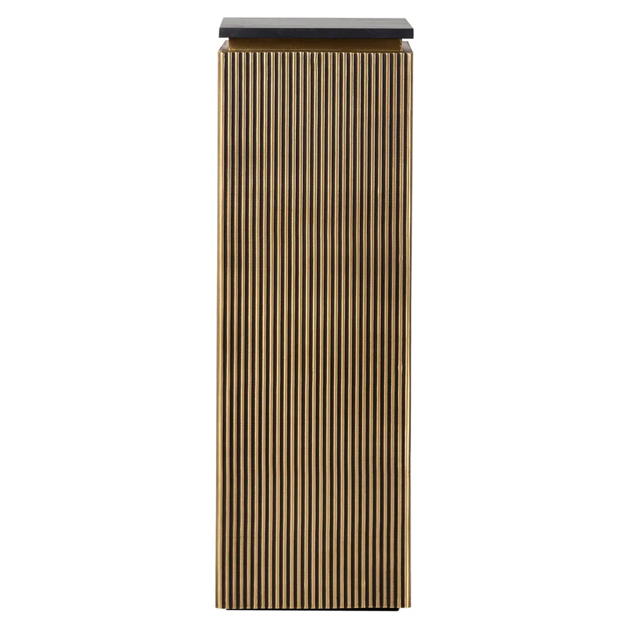 Richmond Interiors Ironville 1-Door Brass Ribbed Column with Marble Top  Nicholas John Interiors