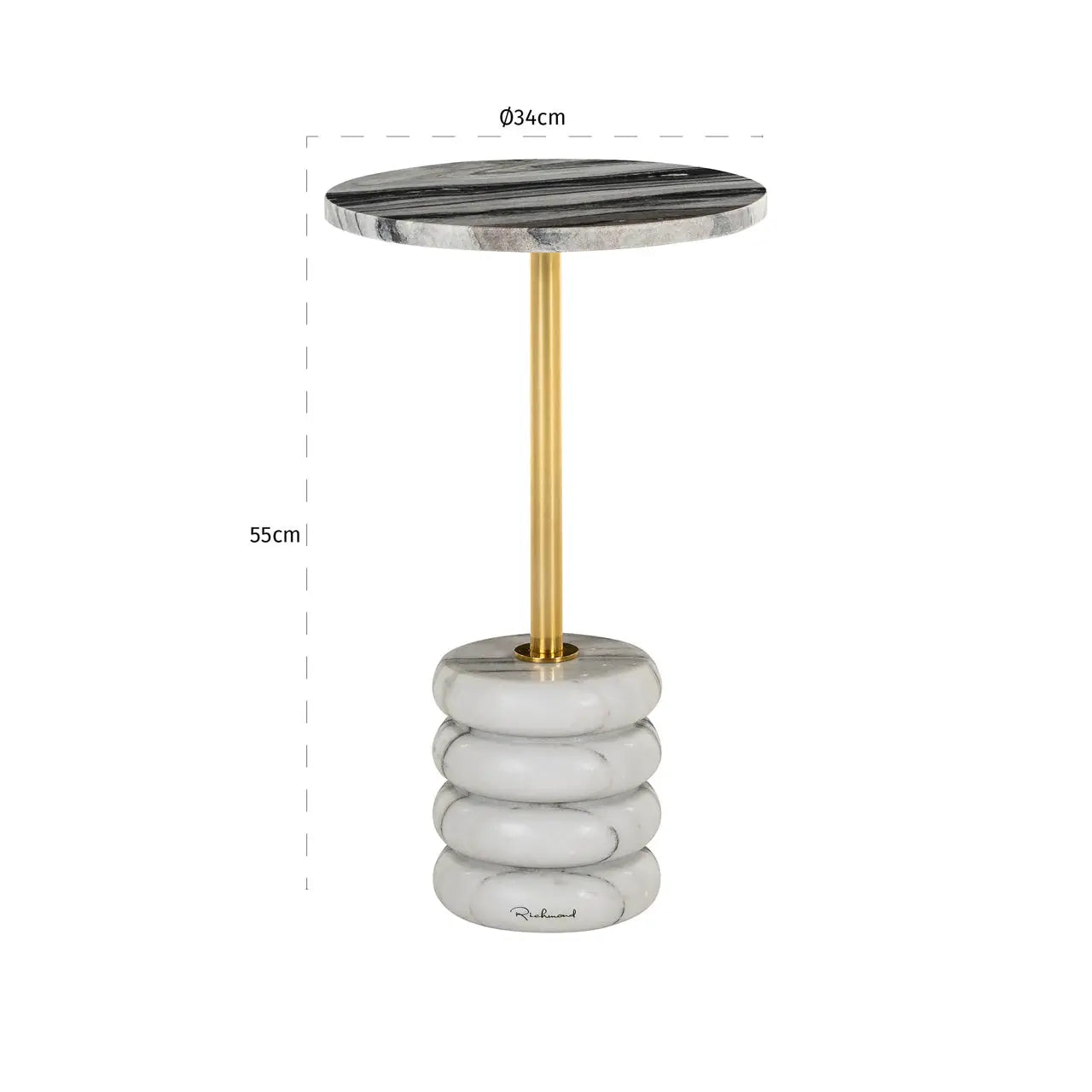 Richmond Interiors Isolde End Table   Nicholas John Interiors