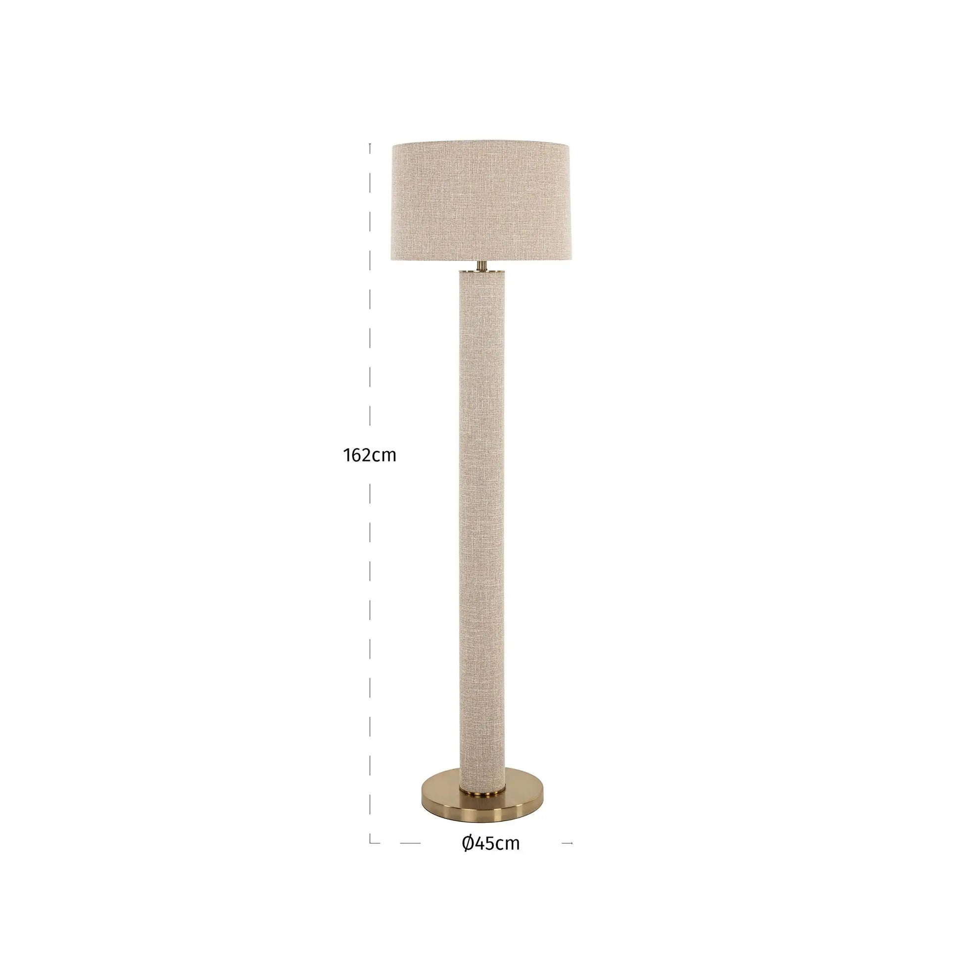 Richmond Interiors Joline Floor Lamp in Beige   Nicholas John Interiors