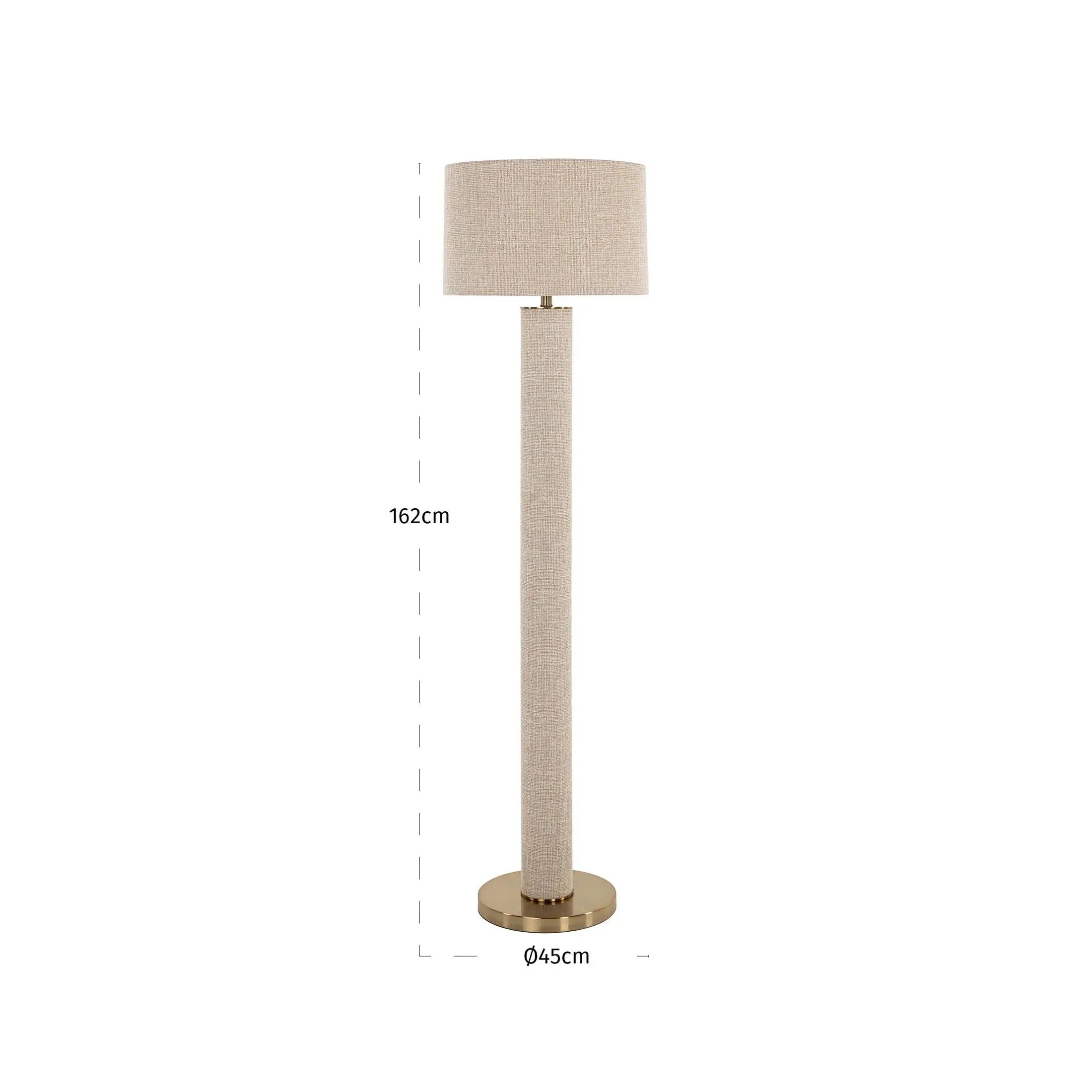 Richmond Interiors Joline Floor Lamp in Beige   Nicholas John Interiors