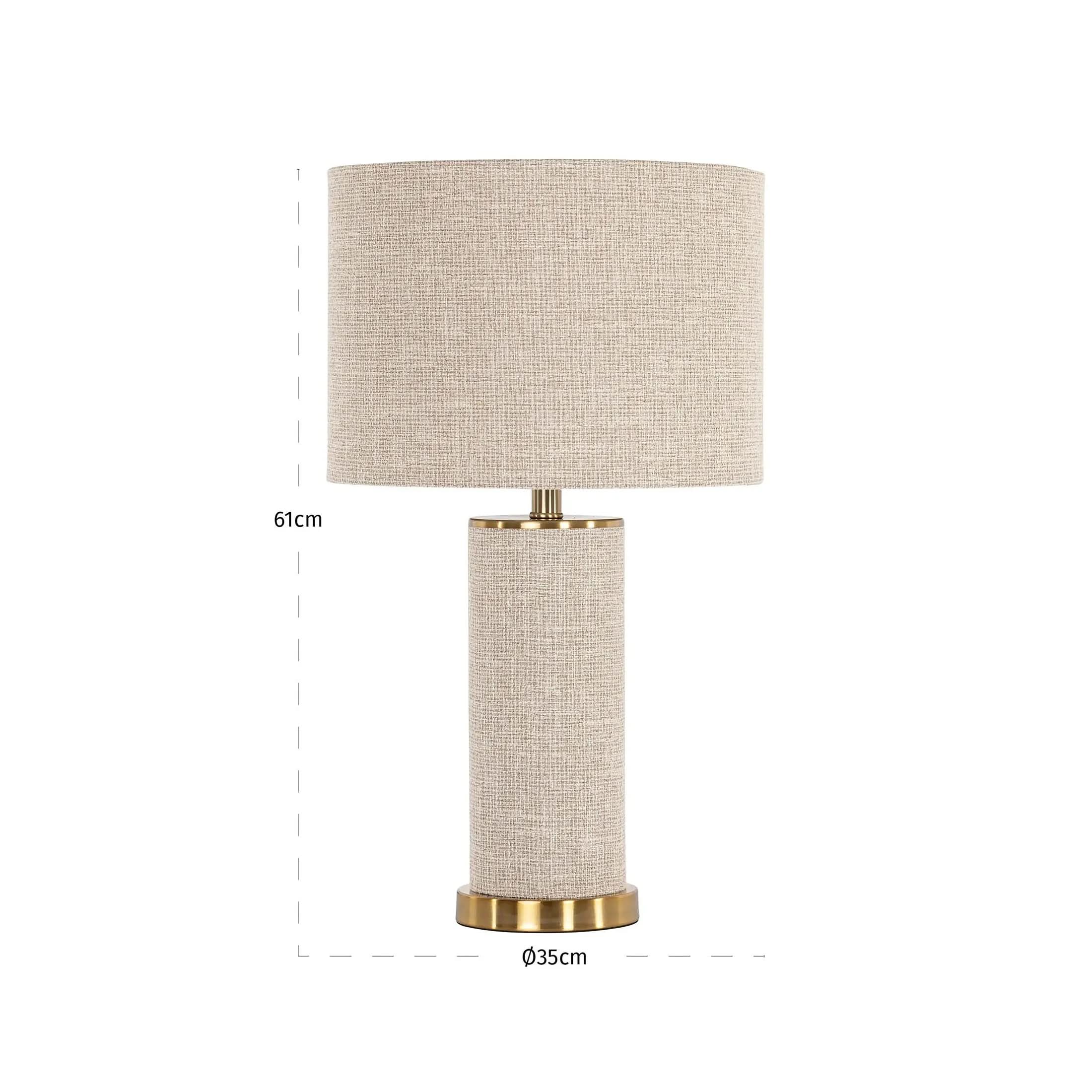 Richmond Interiors Joline Table Lamp in Beige   Nicholas John Interiors