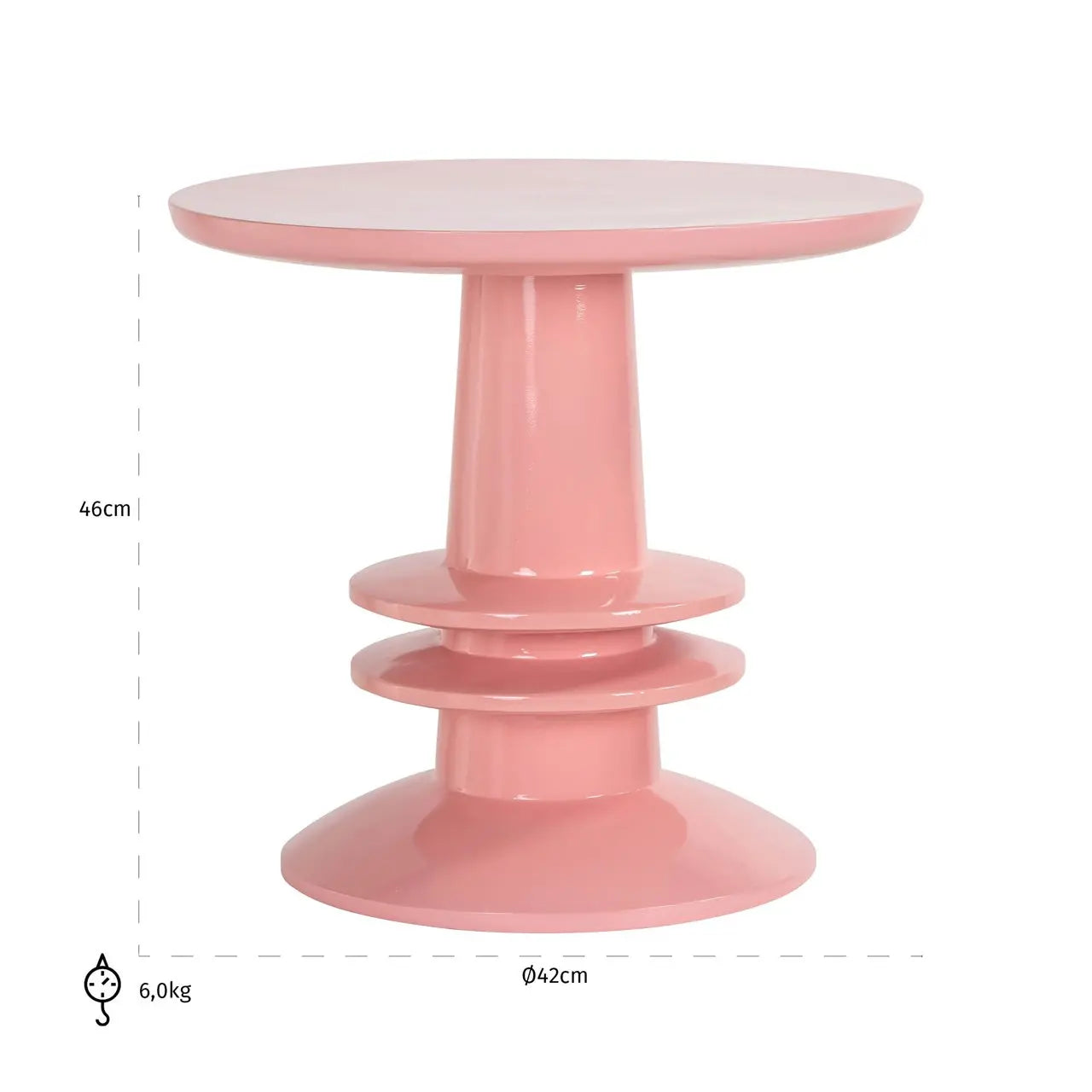 Richmond Interiors Josy Pink End Table   Nicholas John Interiors