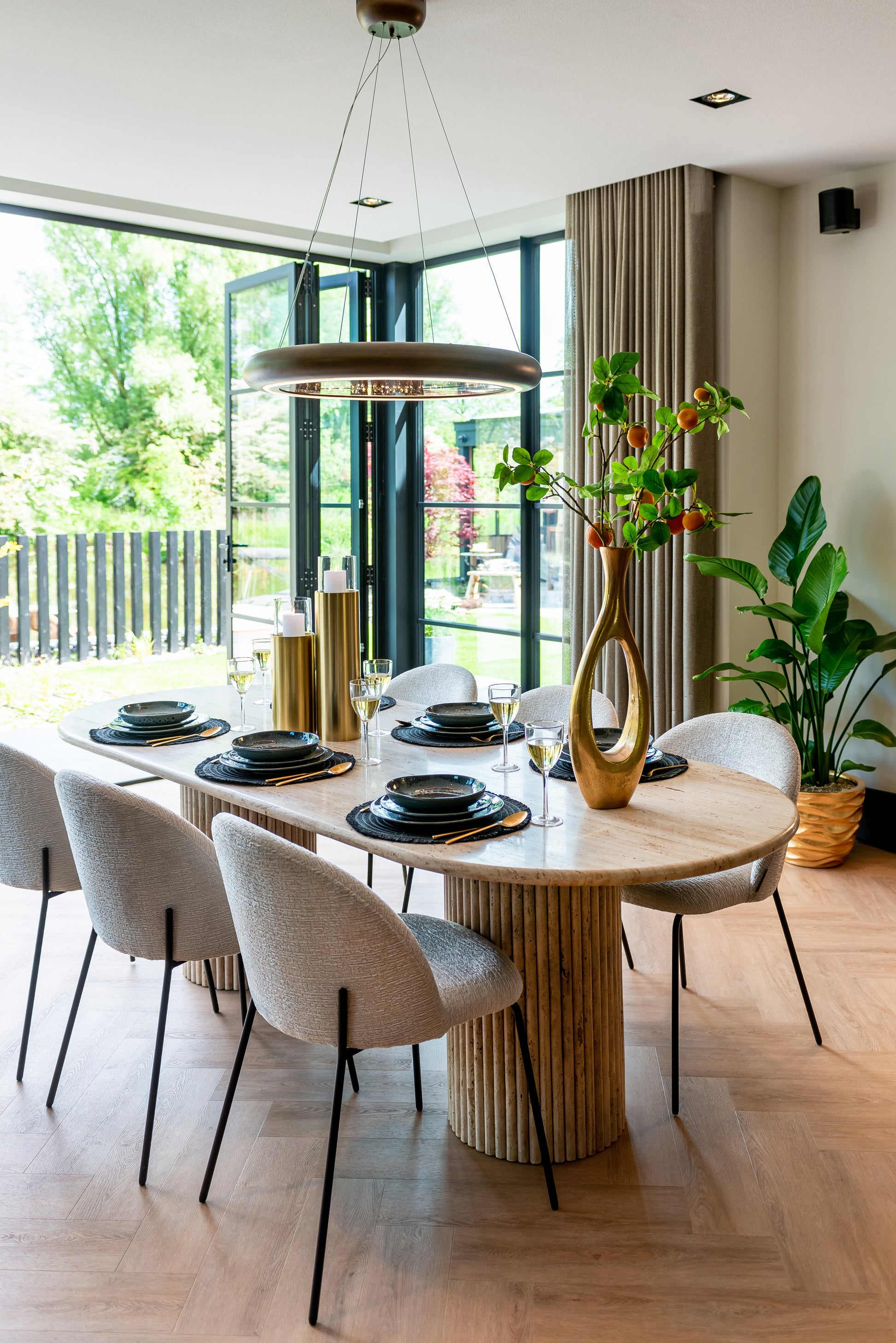 Richmond Interiors La Cantera 240cm Dining Table in Beige  Nicholas John Interiors