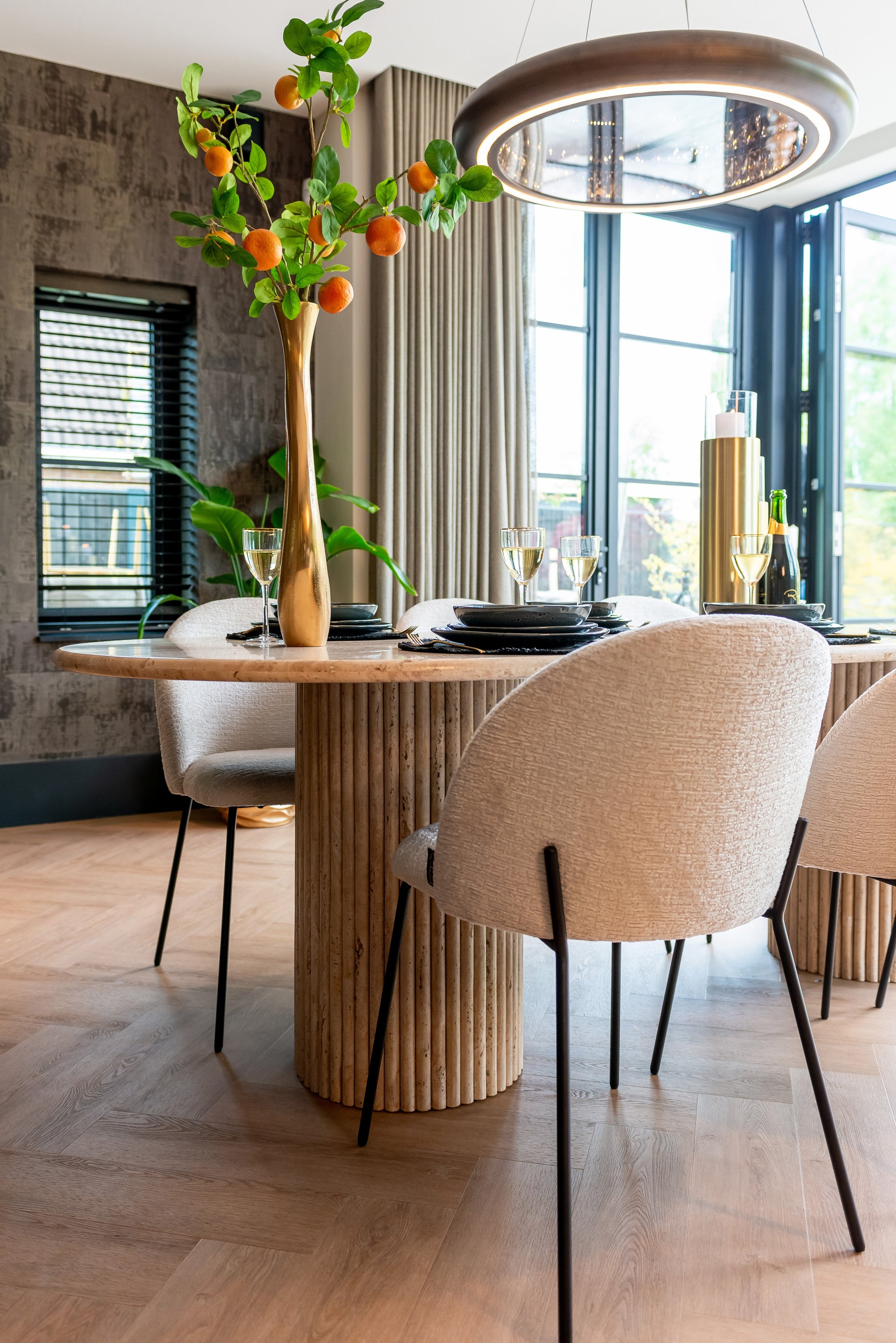 Richmond Interiors La Cantera 240cm Dining Table in Beige  Nicholas John Interiors