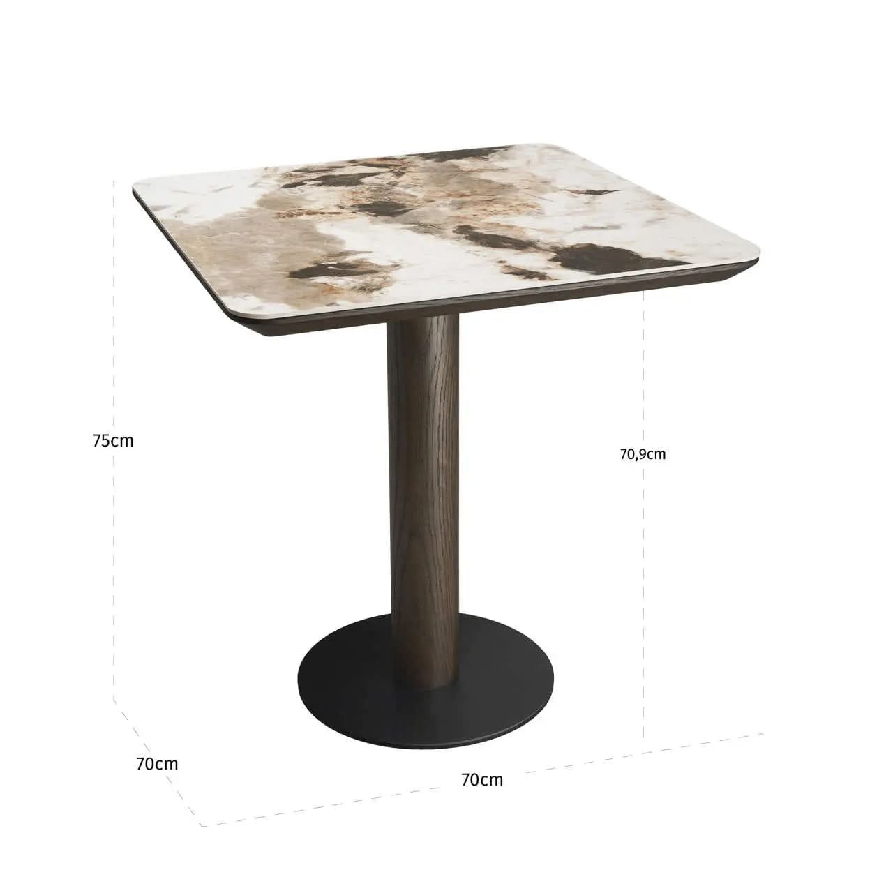 Richmond Interiors Langford Brown Bistro Table   Nicholas John Interiors