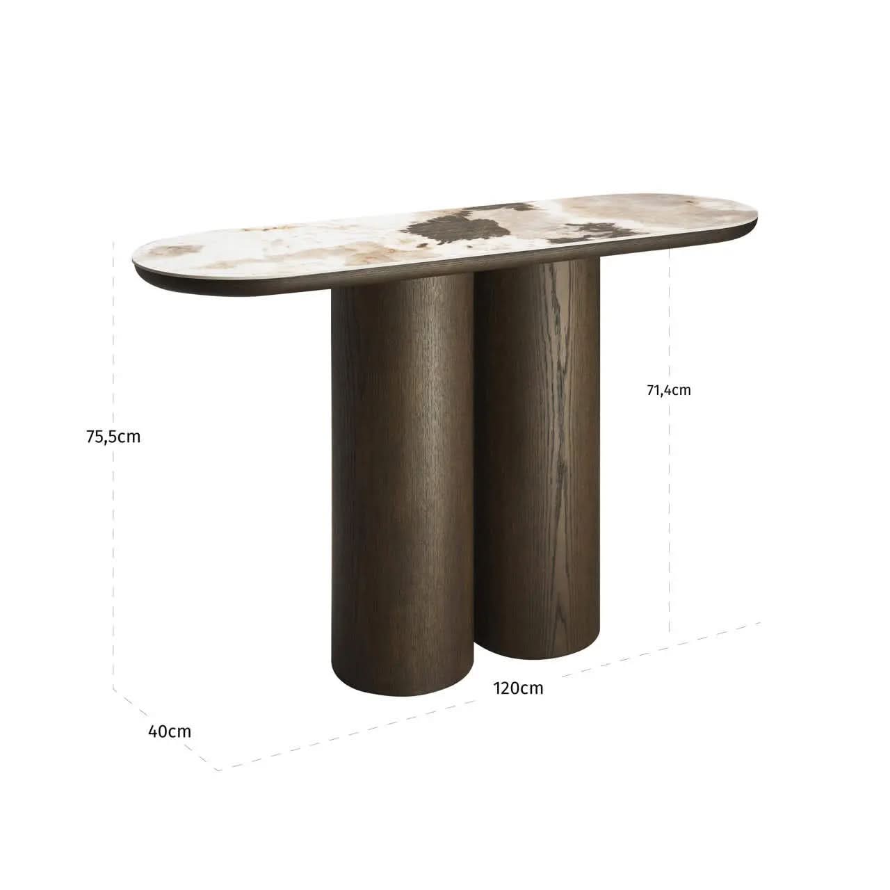 Richmond Interiors Langford Brown Console Table   Nicholas John Interiors