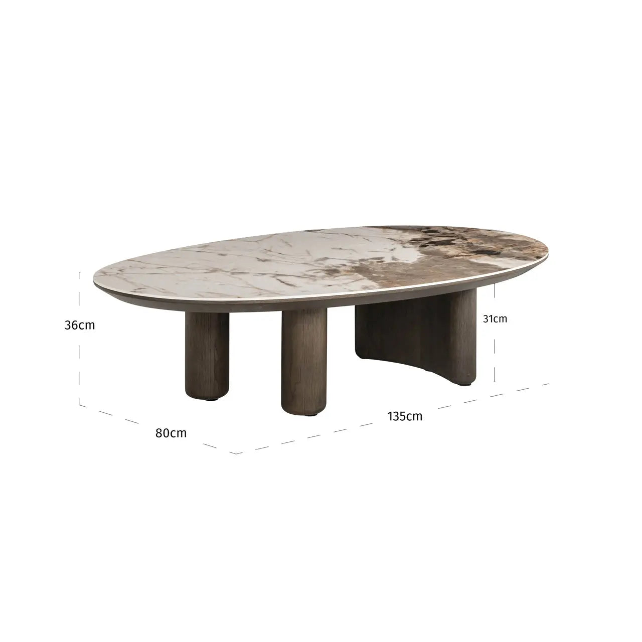 Richmond Interiors Langford Coffee Table in Brown  Nicholas John Interiors
