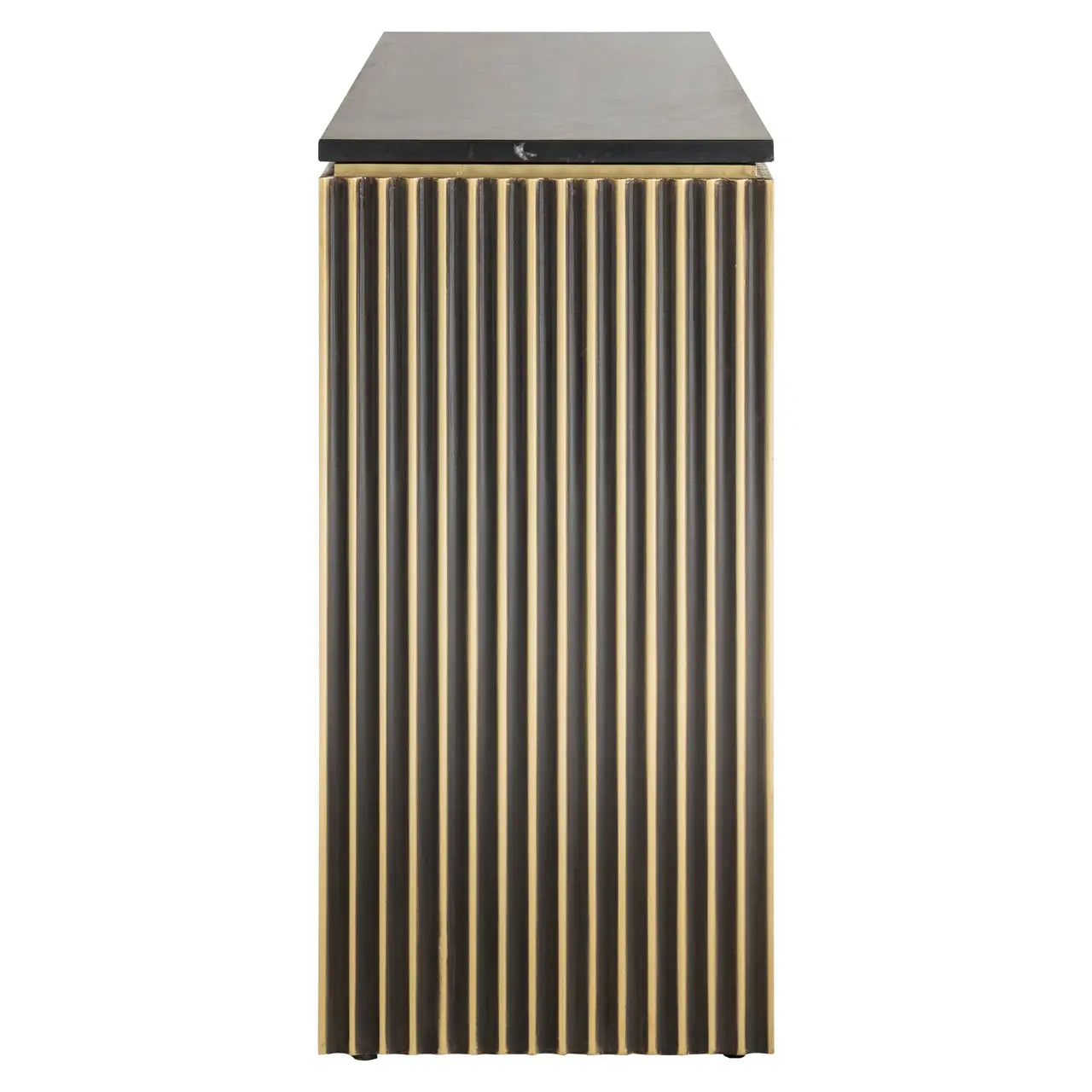 Richmond Interiors Les Arcs 3-Door Sideboard in Brushed Gold  Nicholas John Interiors