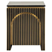 Richmond Interiors Les Arcs Brushed Gold Nightstand   Nicholas John Interiors