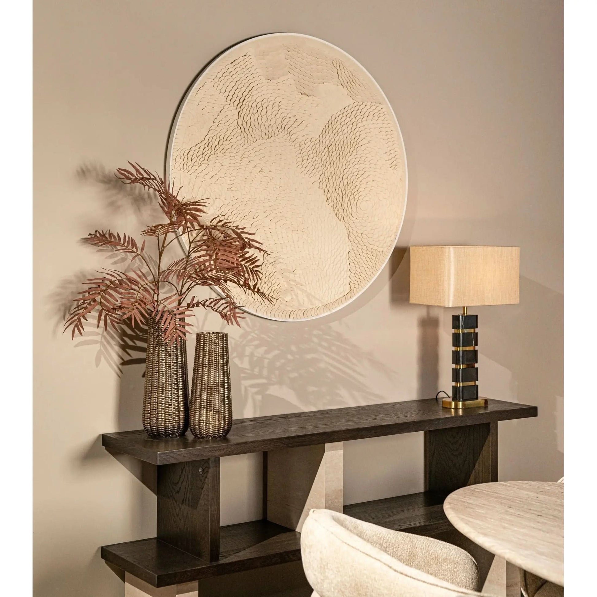 Richmond Interiors Levina Black/Gold Table Lamp   Nicholas John Interiors